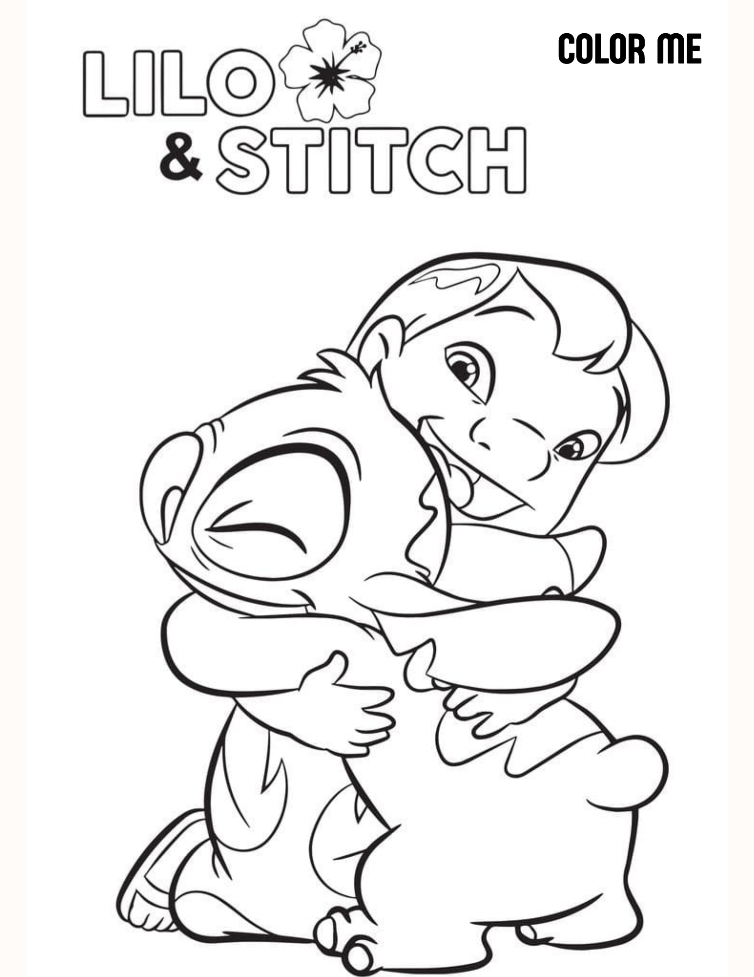 Libro para colorear de Lilo y stitch
