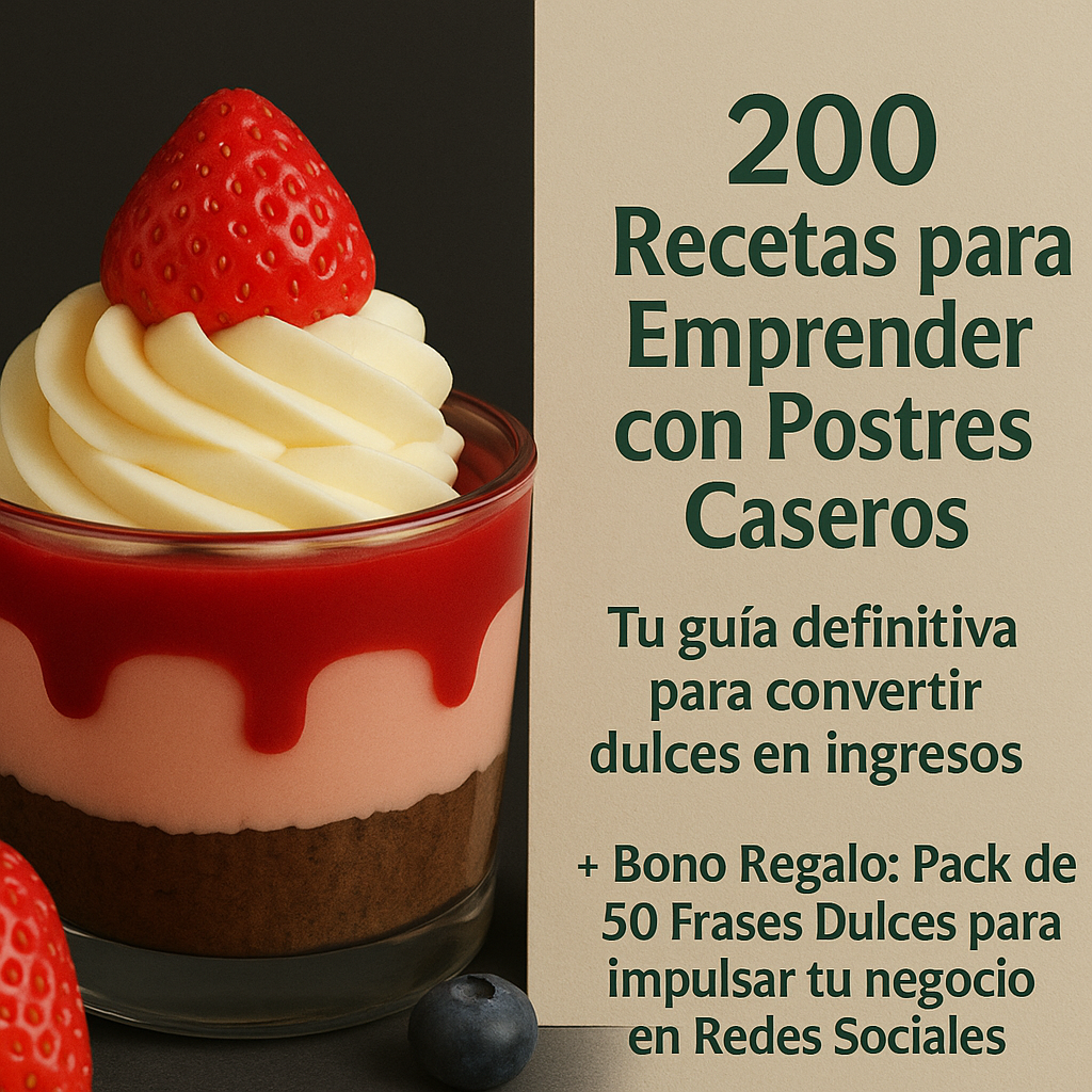 200 Recetas para Emprender con Postres Caseros