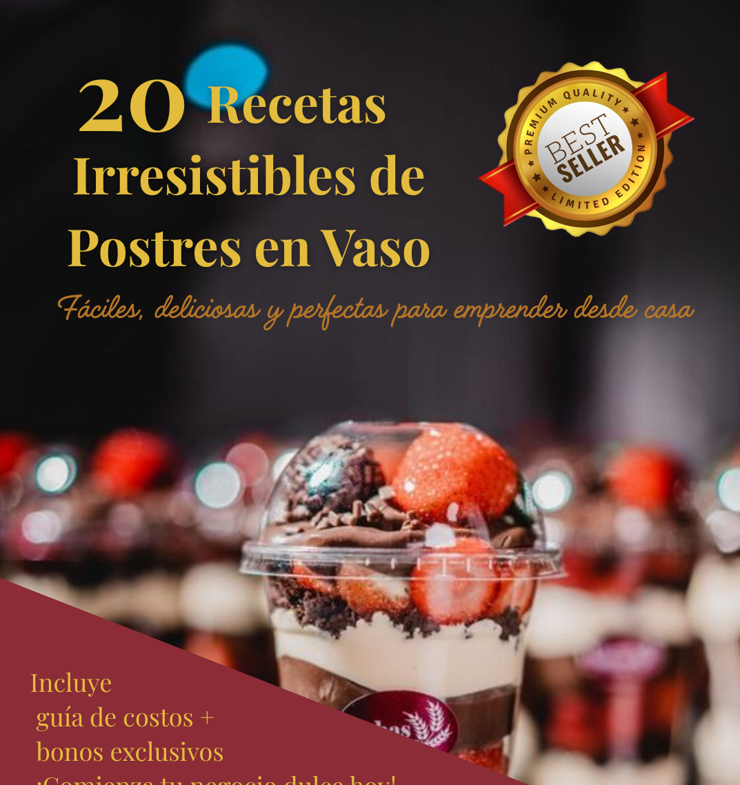 Ebook -Postres en Vaso: 20 Recetas para Emprender