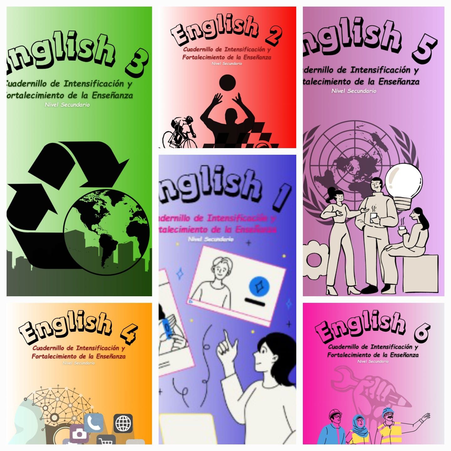 Cuadernillos de Intensificación para Ingles en nivel secundario