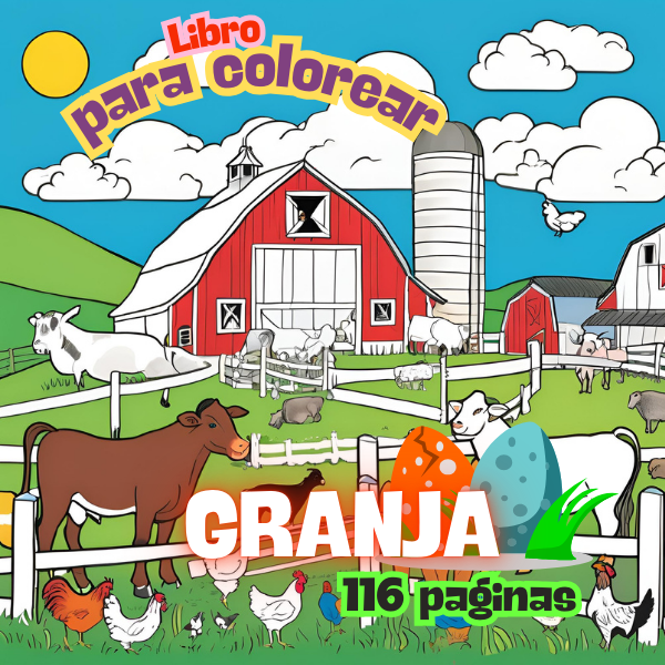 MI GRANJA LIBRO PARA COLOREAR: MUCHOS ANIMALES DIVERTIDOS Y ESCENARIOS FAVORITOS CON IMÁGENES FÁCILES DE COLOREAR PARA NIÑOS DE 4 AÑOS EN ADELANTE. ¡UNA HERMOSA EXPERIENCIA CREATIVA!