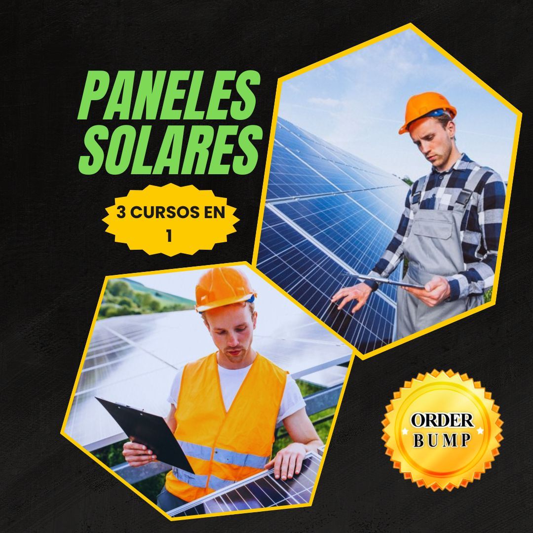 Paneles solares 3 Cursos en 1