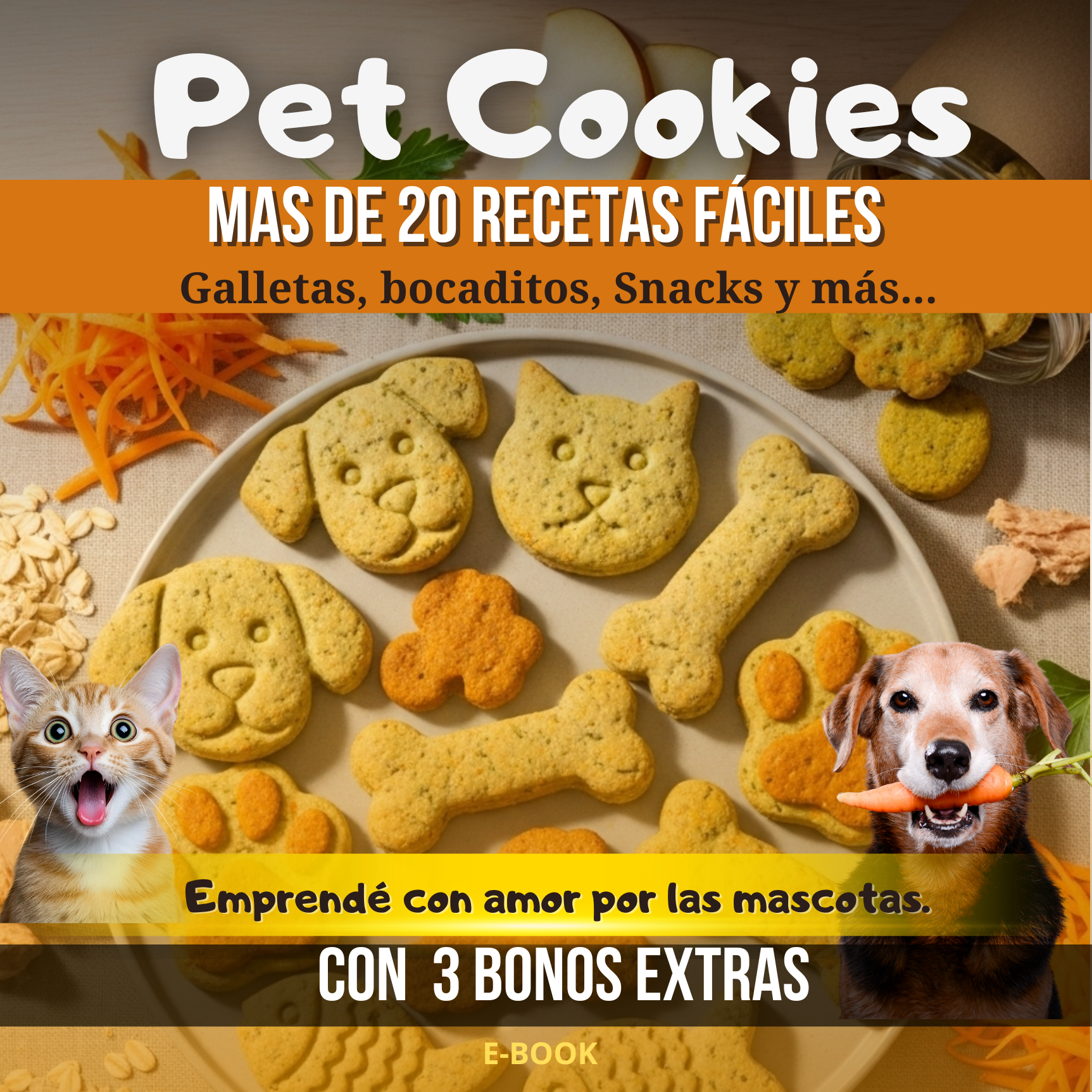Recetas de Galletas- Snacks y Bocados Naturales para mascotas. Emprende con Amor.