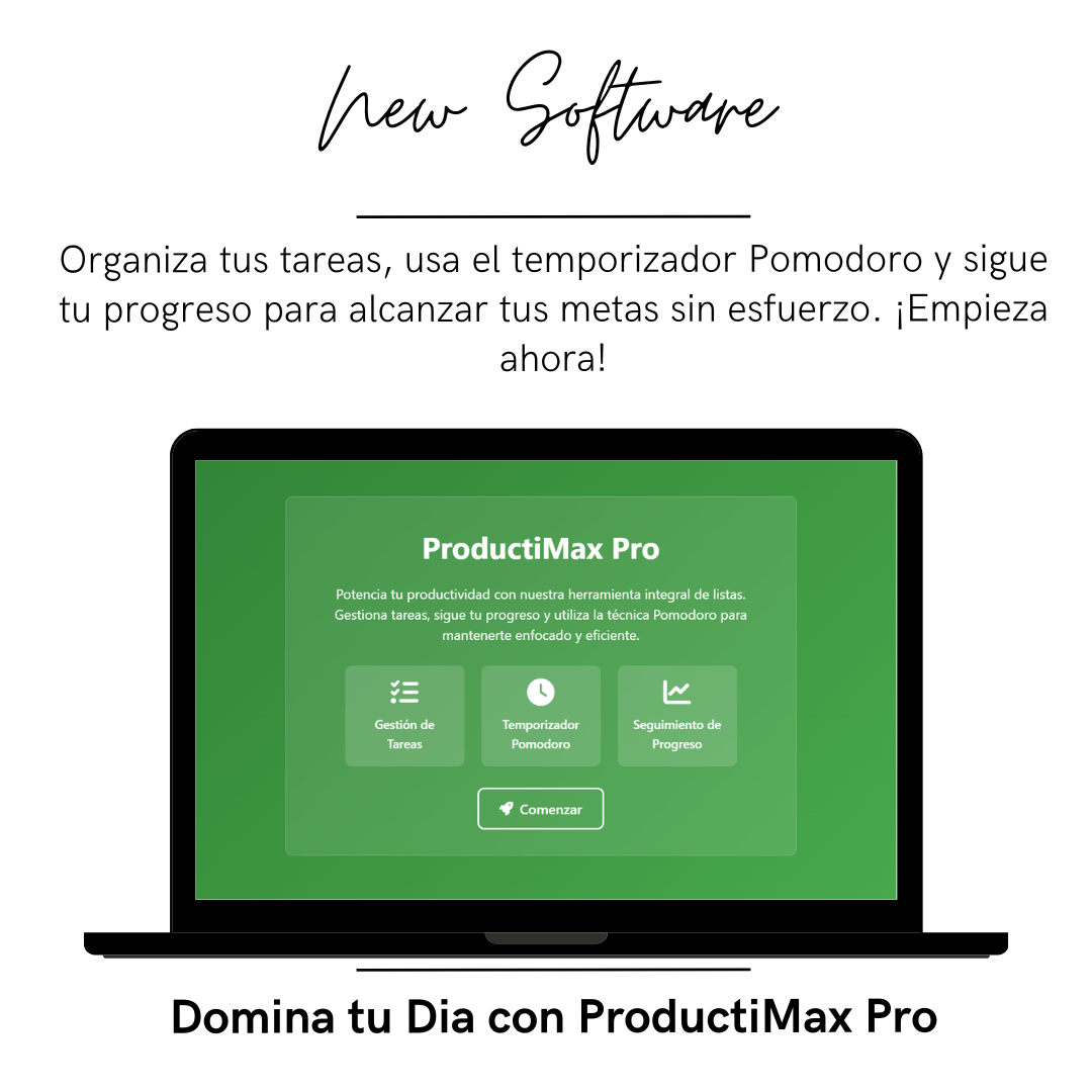 Productivity Checklist Pro: Herramienta de Tareas con Temporizador Pomodoro para Productividad