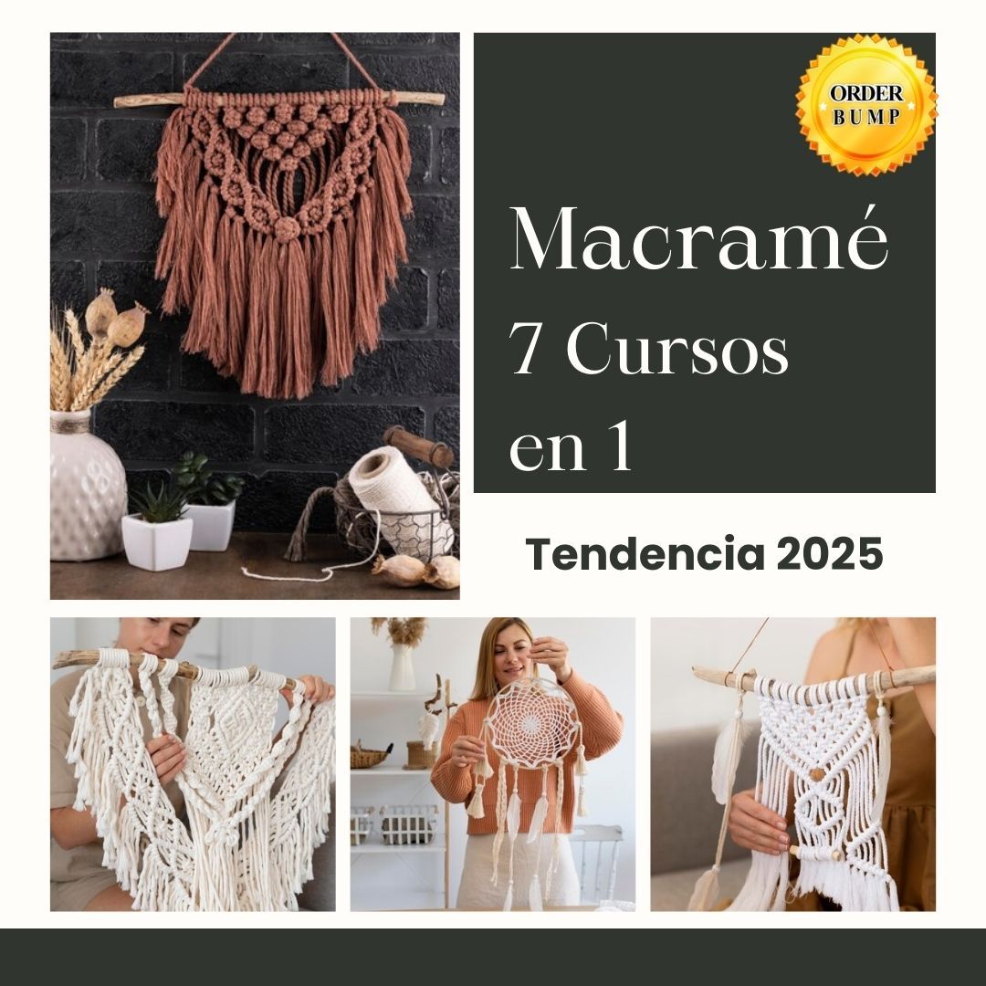 Macramé 7 Cursos en 1 Tendencia 2025