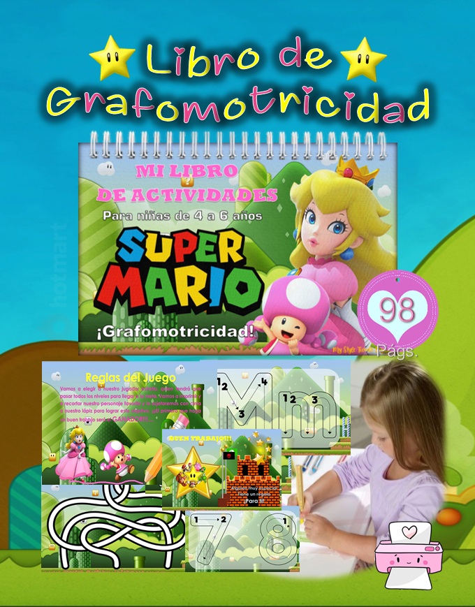 Libro de Grafomotricidad Princesa Y Honguito