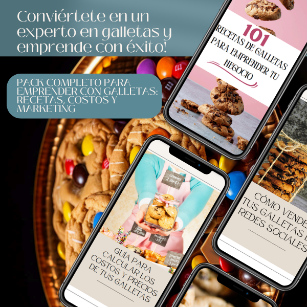 Pack Completo para Emprender con Galletas: Recetas, Costos y Marketing