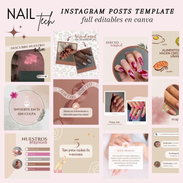 Plantillas de Post de Instagram para Manicuristas