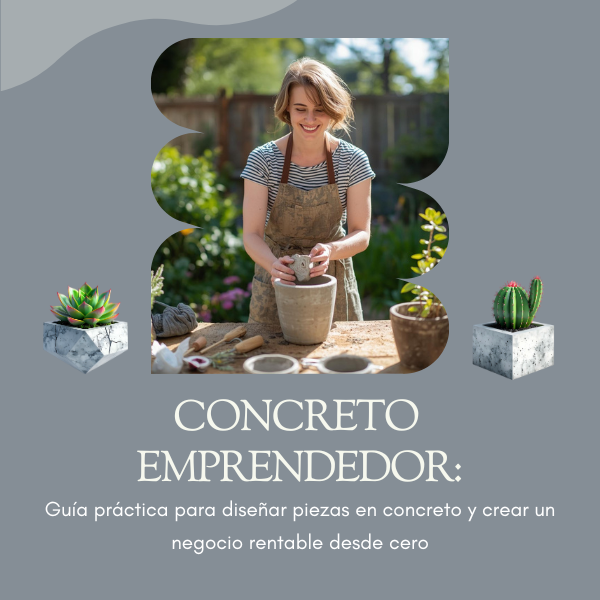 Concreto Emprendedor: Guía práctica para diseñar piezas en concreto y crear un negocio rentable desde cero