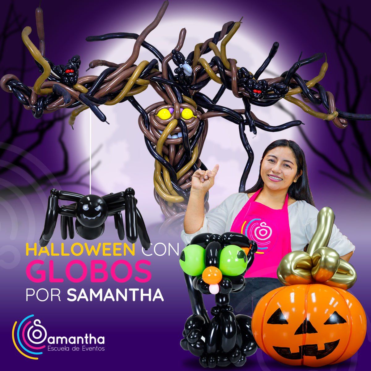 Halloween con globos por Samantha