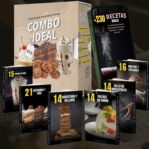 Combo Ideal: +230 Recetas de postres para toda ocasión