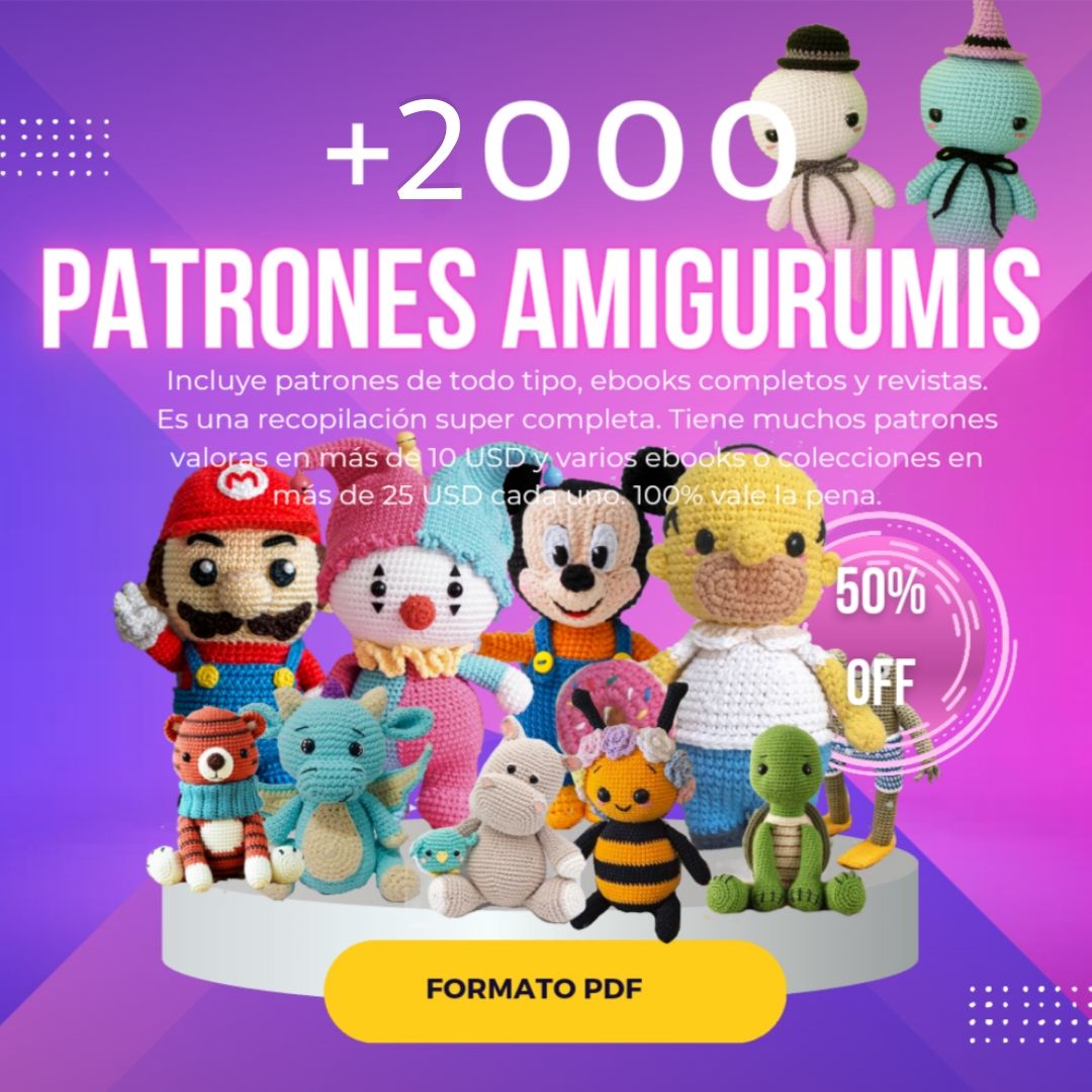 Recopilación de +2000 PATRONES AMIGURUMIS