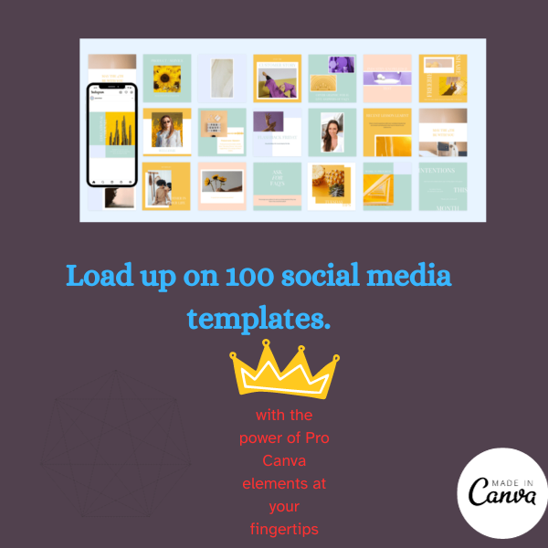 Pack 100 Templates for Your Social Media
