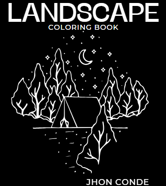 landscape coloring book