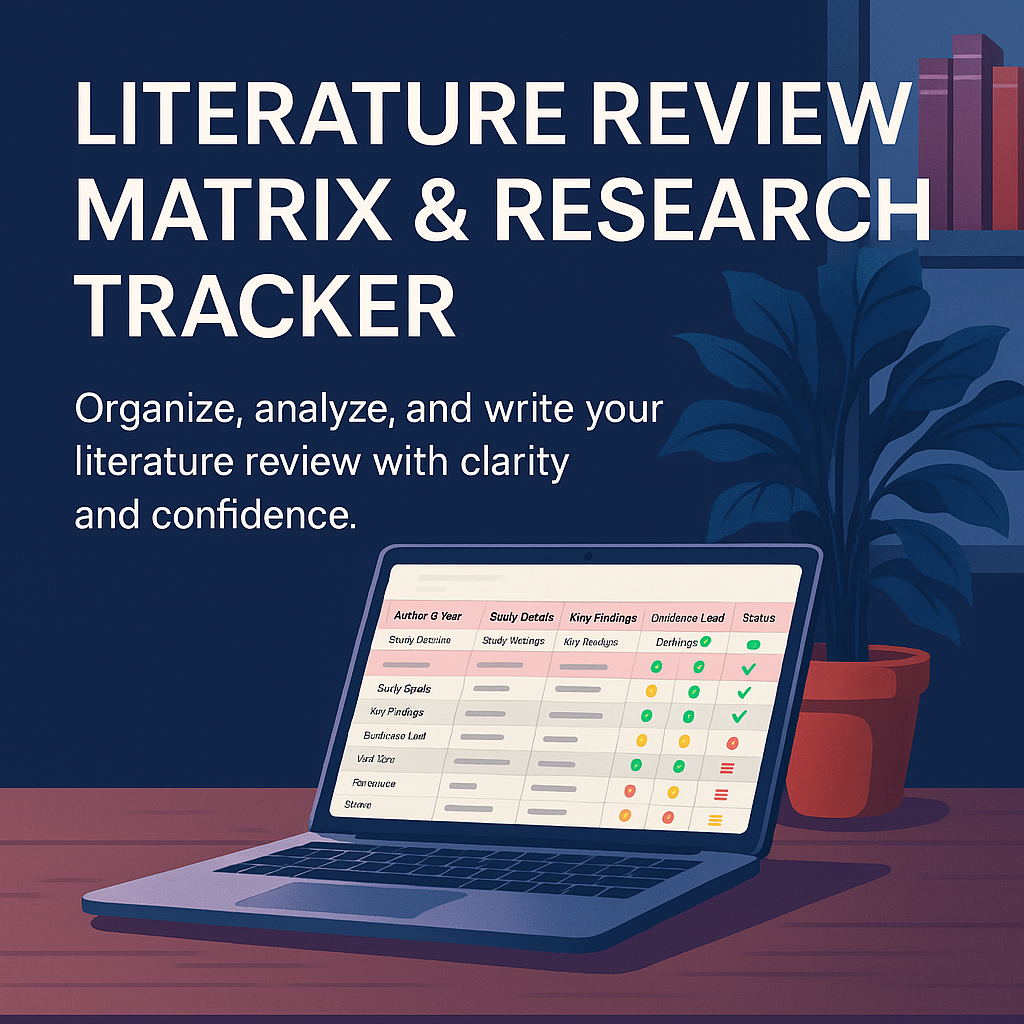 University - Review Matrix & Research Tracker – Excel Template + User Guide