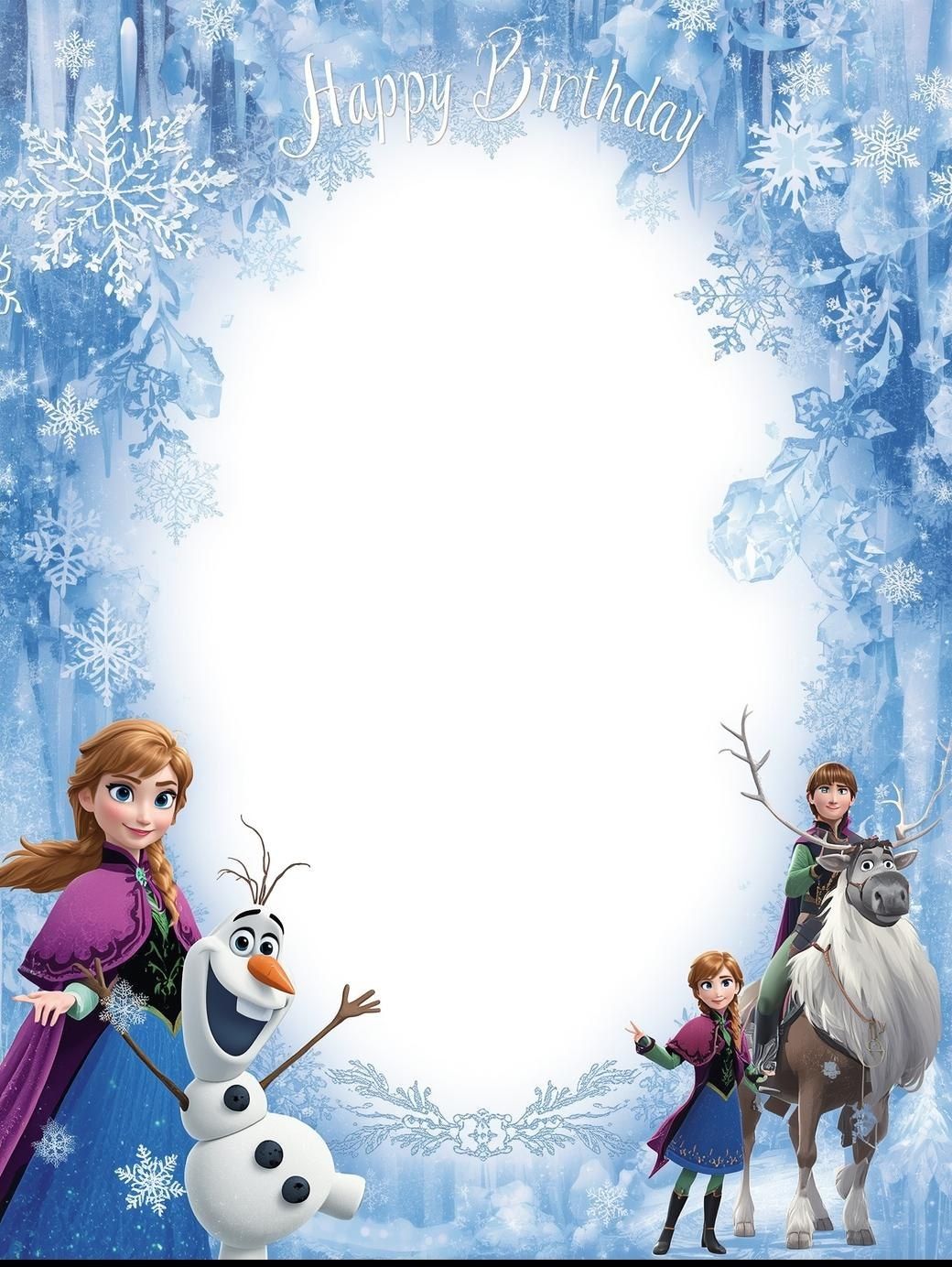 Ana From Frozen Birthday Invitation