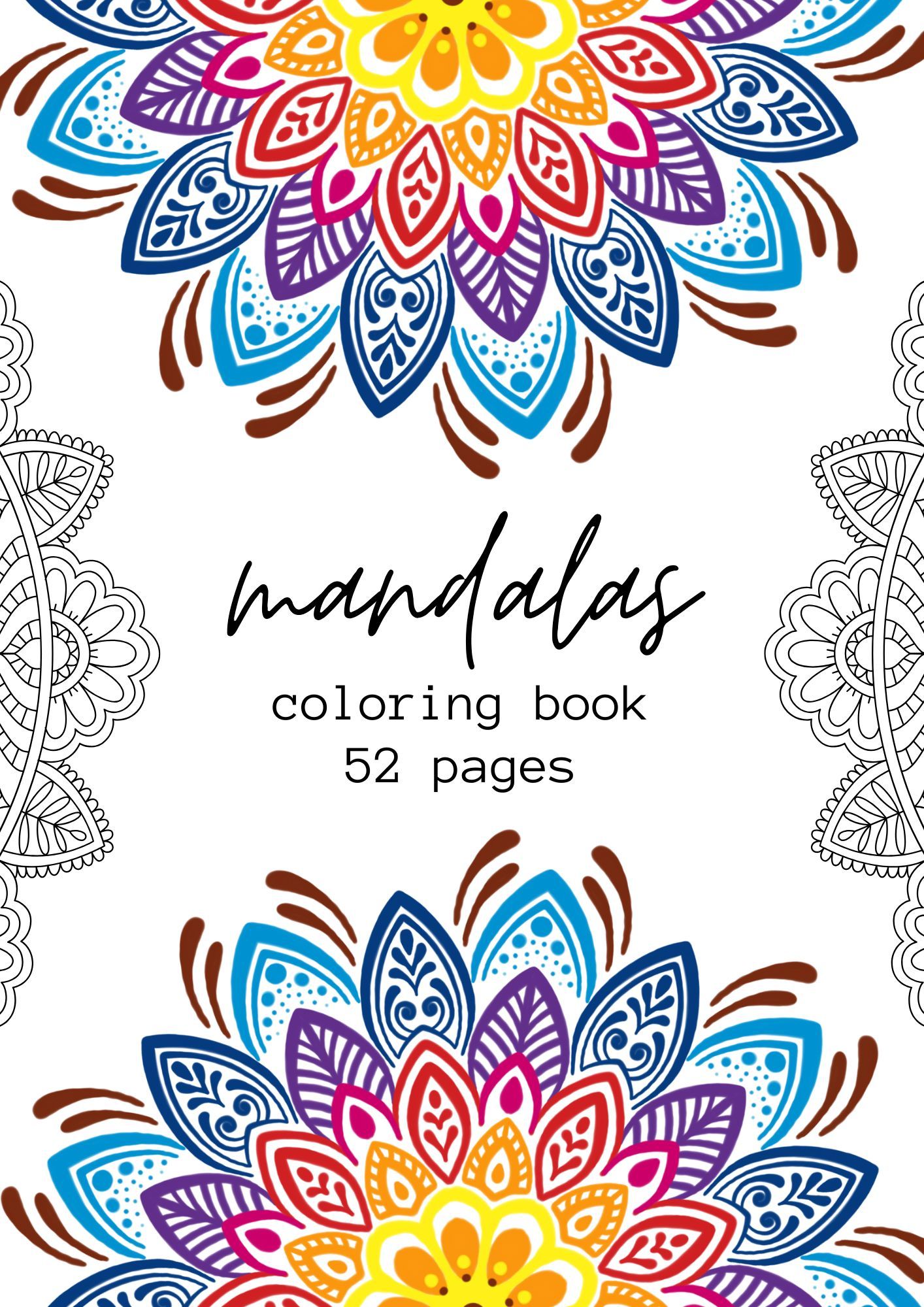 52 Mandalas to Color — Printable Anti-Stress PDF