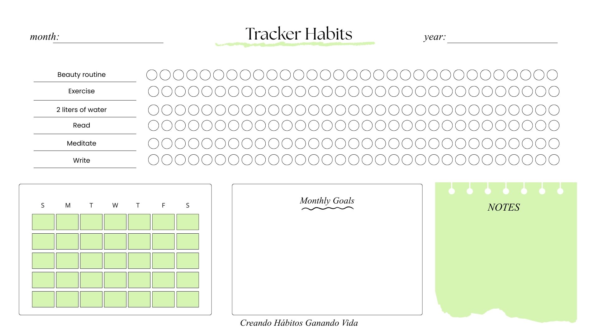 Habit Tracker – Mint Edition