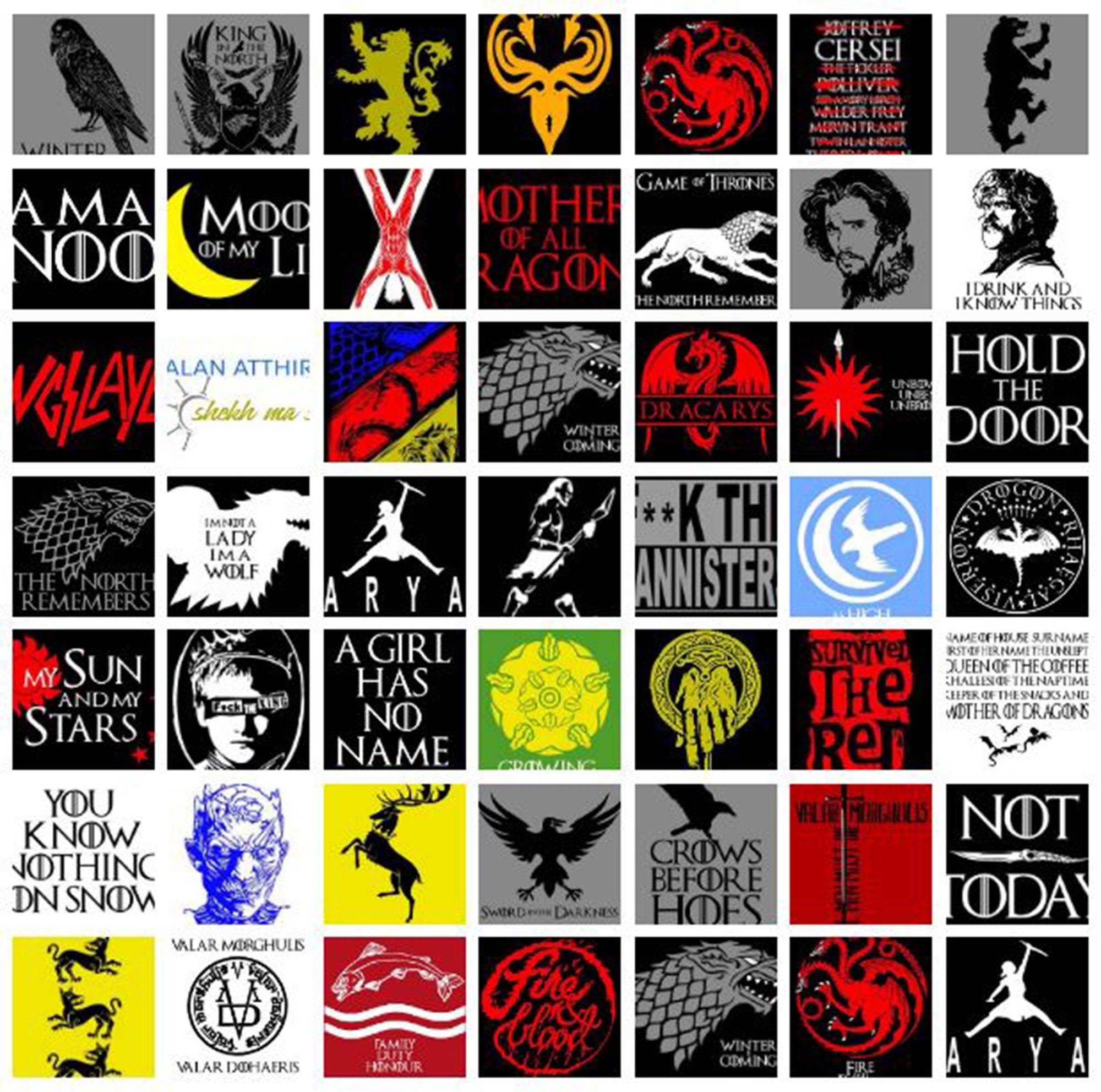 Game of Thrones 47 Vector Pack SVG EPS DXF PDF STUDIO3 JPG PREVIEWS