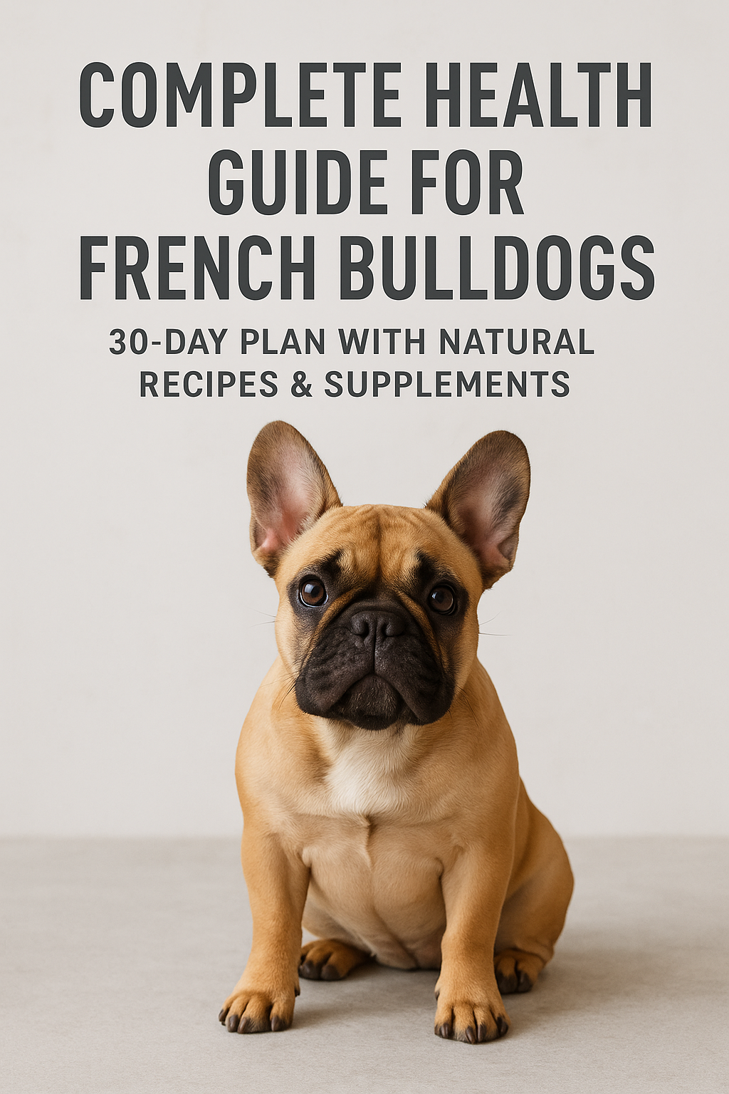 Complete Health Guide for French Bulldogs: 30-Day Plan with Natural Recipes & Supplements