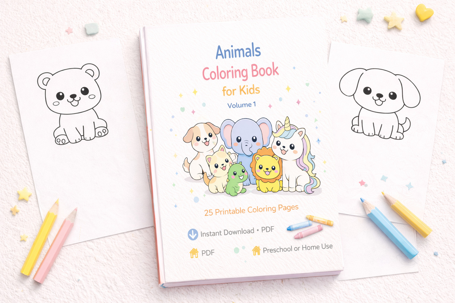 Animals Coloring Book for Kids – Volume 1