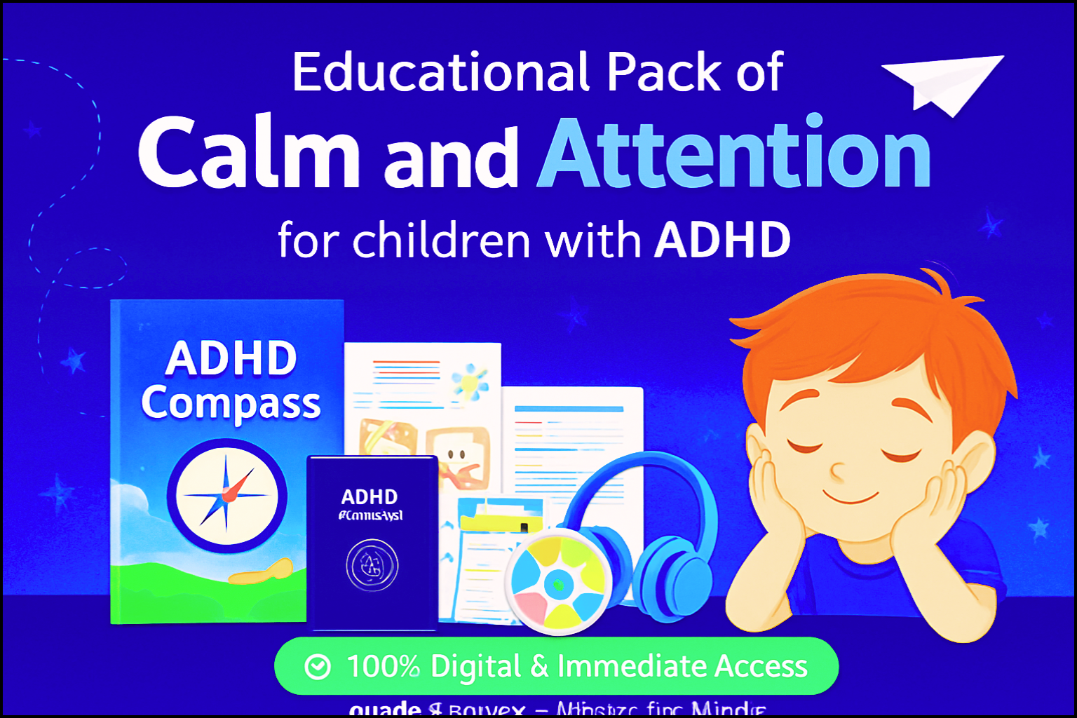 Premium Educational Calm and focus Pack for children with ADHA (English)