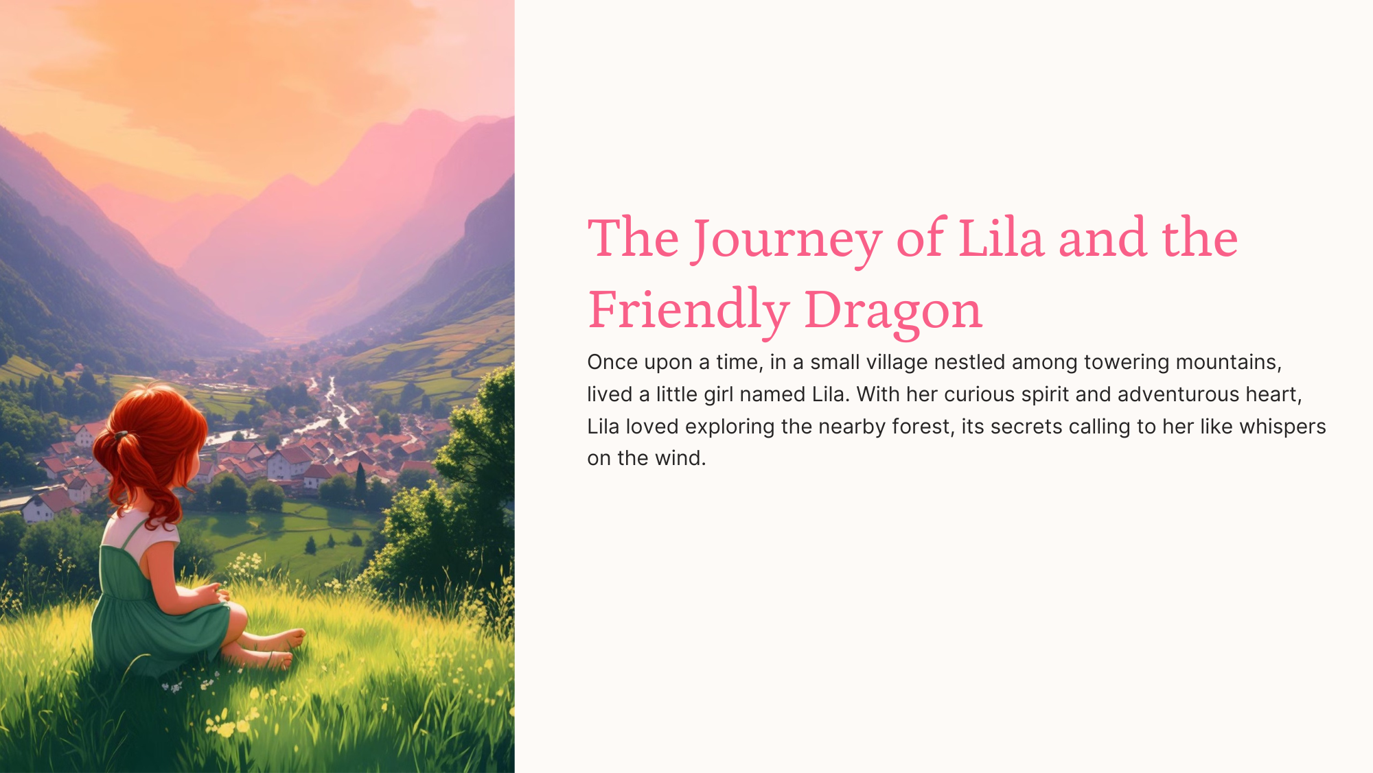 The Journey of Lila and the Friendly Dragon