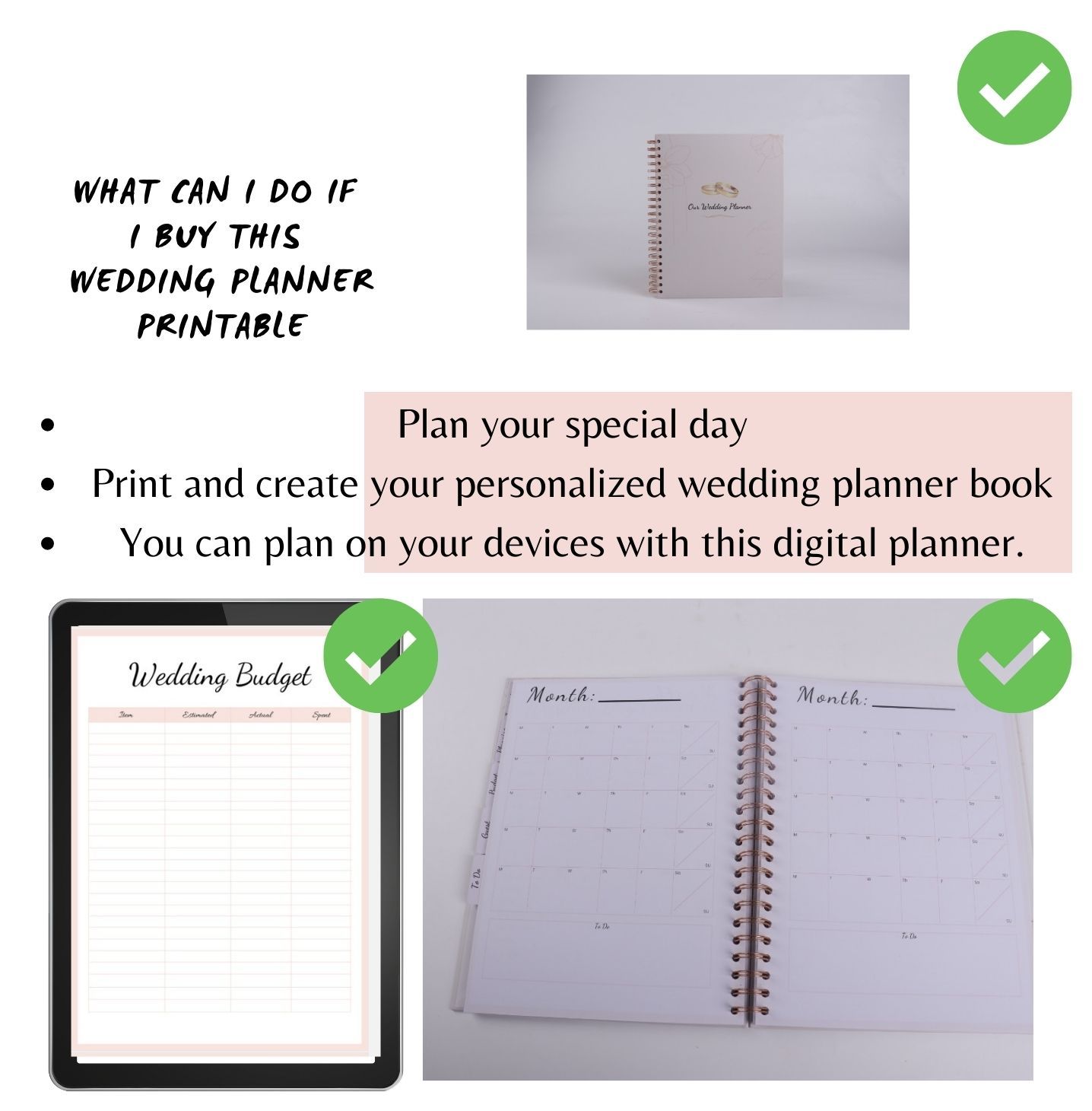 Printable Wedding Planner Book
