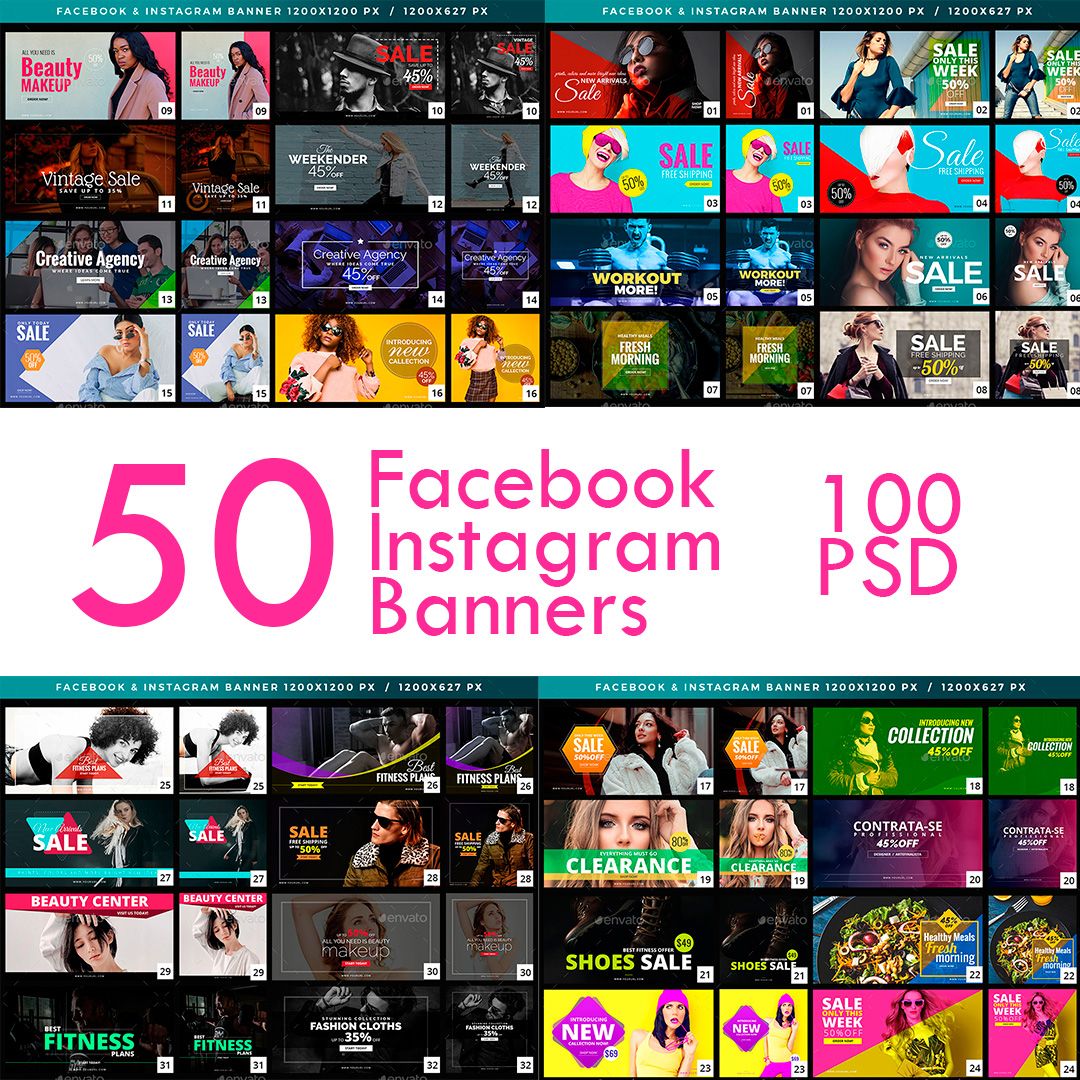 50 Facebook and Instagram Banners