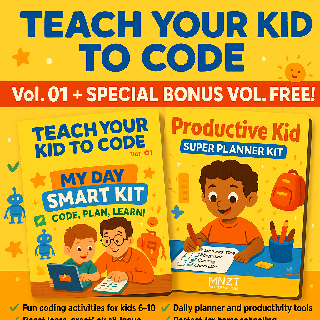 Teach Your Kid to Code Vol. 01 - My Smart Day Kit: Code, Plan, Learn!