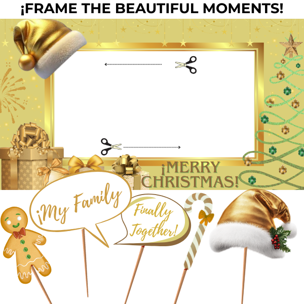 PRINTABLE CHRISTMAS FRAME Kit + 5 props figures