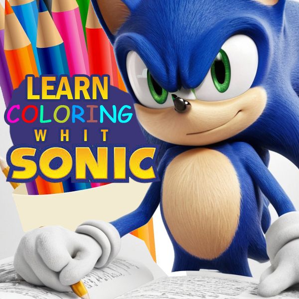 learn coloring whit sonic
