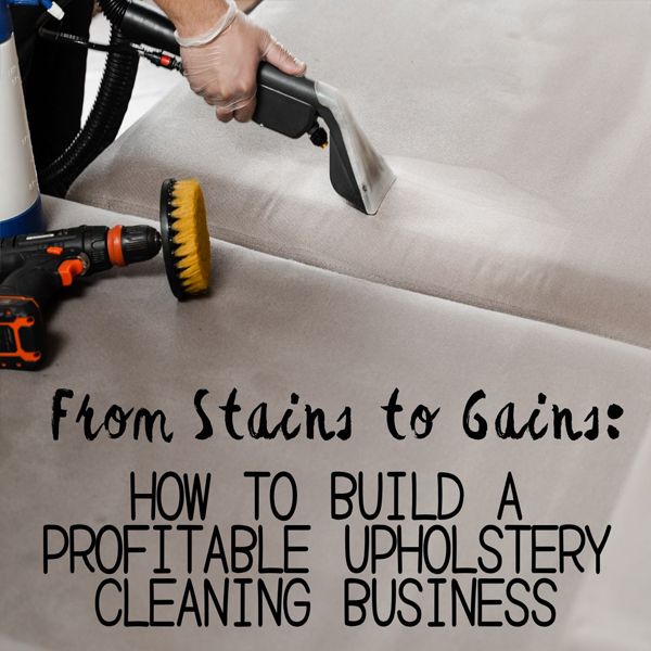 From Stains to Gains: How to Build a Profitable Upholstery Cleaning Business