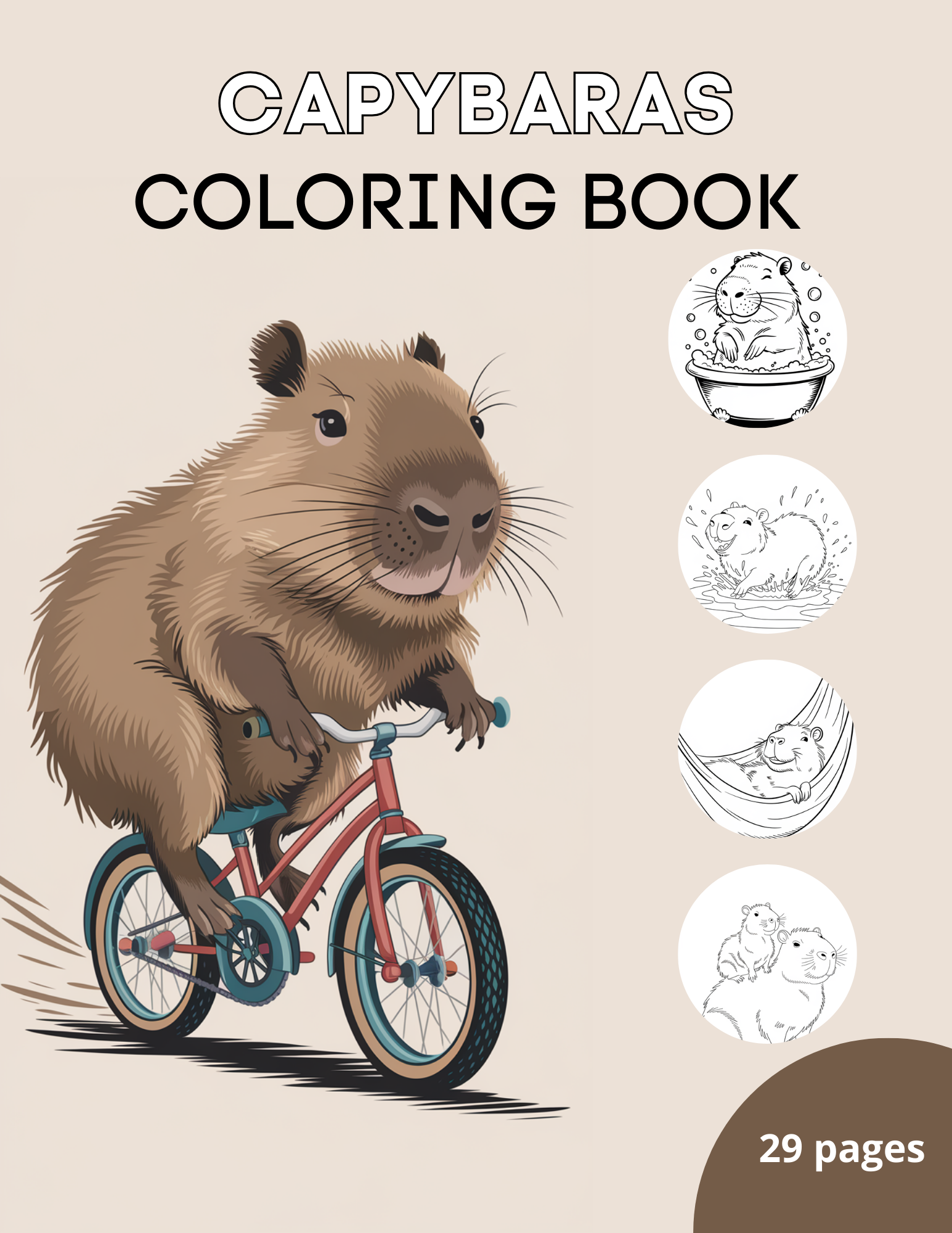 Coloring Book: Capybaras