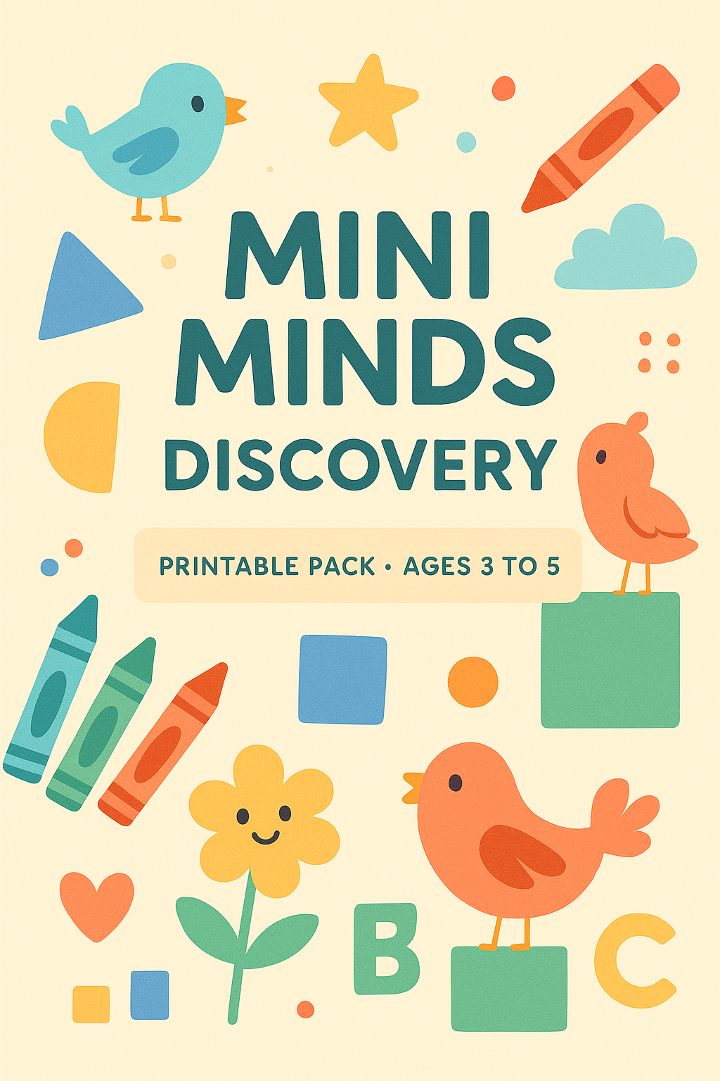 Mini Minds Discovery – Printable Activity Pack (Ages 3–5)