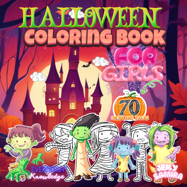 HALLOWEEN COLORING BOOK FOR GIRLS