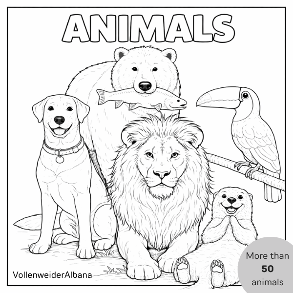 Amazing Animals Coloring Book