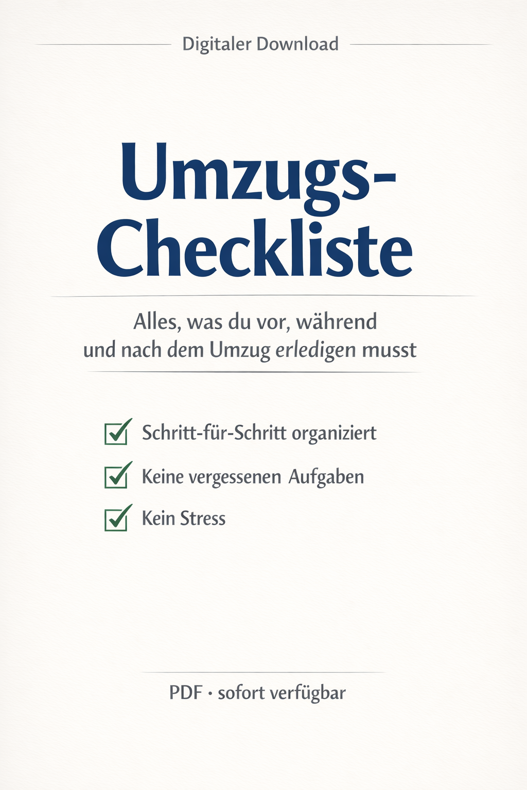 Umzugs-Checkliste – Schritt-für-Schritt Plan für einen stressfreien Umzug