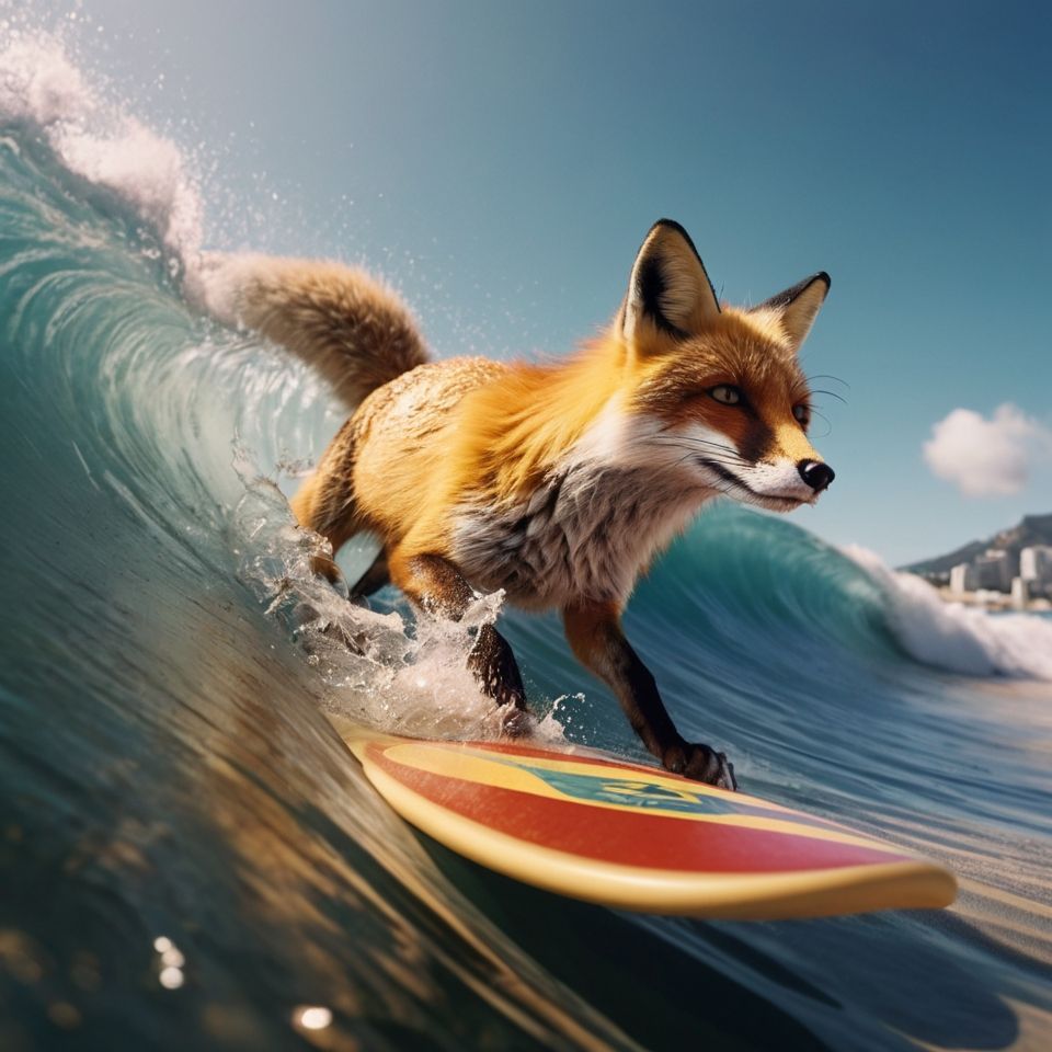 Zeca, der surfende Fuchs: Beschützer der Strände von Rio de Janeiro