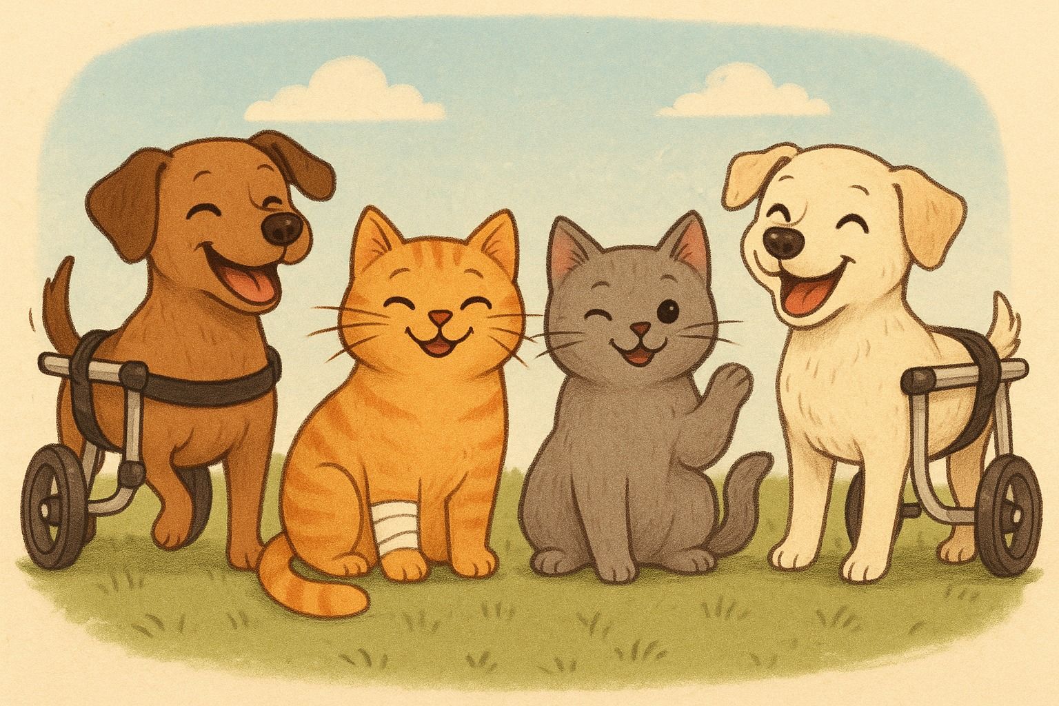 Praktischer und emotionaler Leitfaden zur Pflege von Hunden uns Katzen mit Behinderungen-Animaland