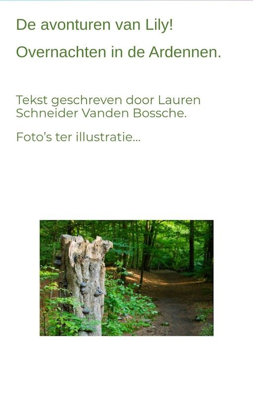 De avonturen van Lily! Overnachten in de Ardennen.