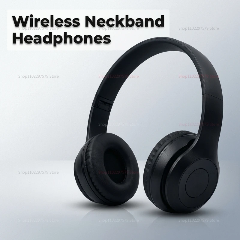Wireless Bluetooth Headphones Head Mounted P47 Foldable Bass Sport Earphones Universal for Mobile Computer PC Gaming Running Gym