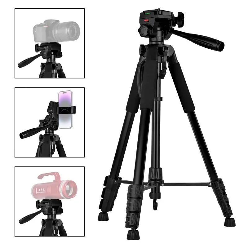 F180 Professional Tripod 180cm Phone HolderMultifunction Outdoor Portable Tripod for Live Streaming Photography Shooting Tripod
