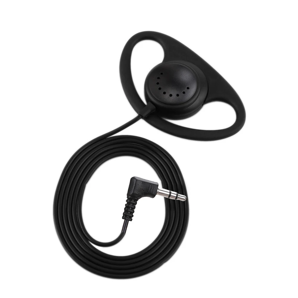 D Shape Soft Ear Hook Earpiece 3.5mm Clip Type Earphones Portable Stereophone Headphone for for Laptop PC