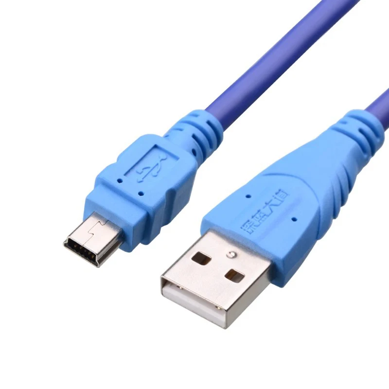 mini usb data line T-port usb charging cable USB Cable 2.0 A Male to Mini B 5 Pin 5P T Port MiniUSB for Devices MP3 MP4 Camera
