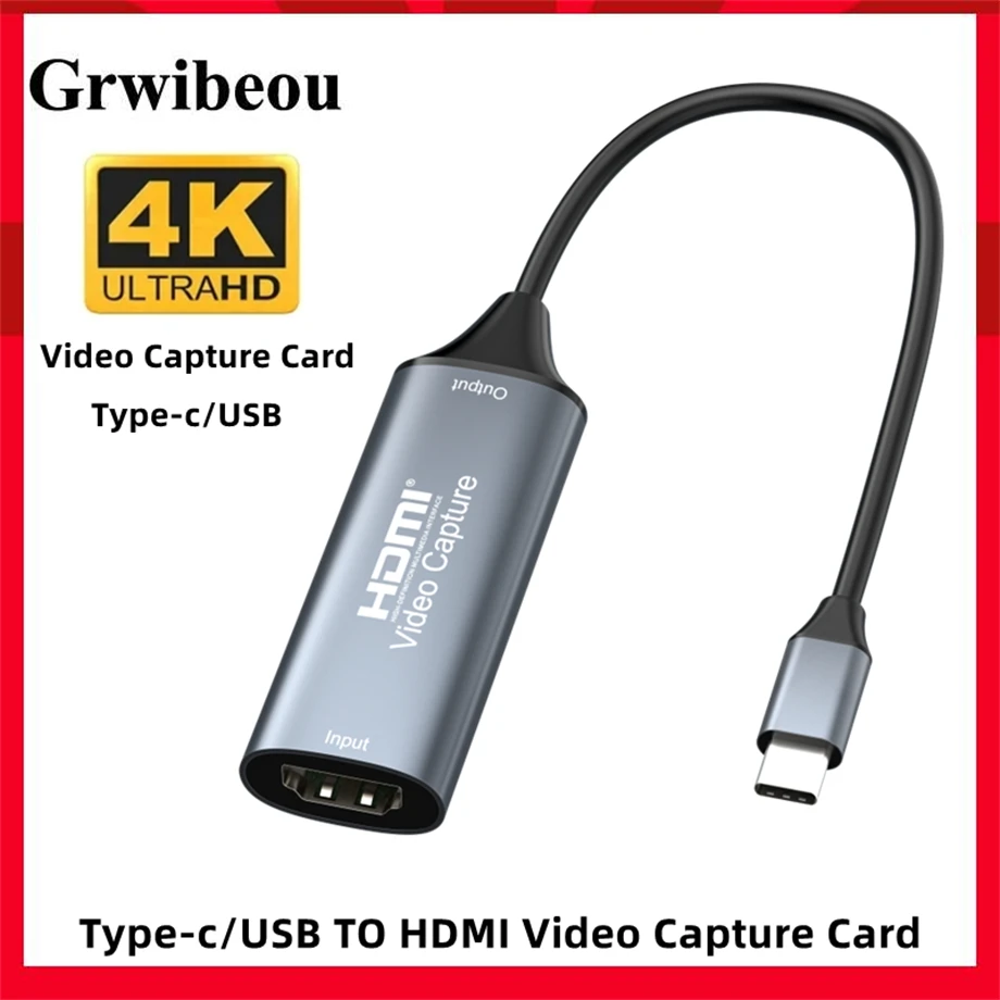 USB 3.0 Video Capture Card USB/Type-C TO HDMI-Compatible Adapter Game Grabber Record MS2130 for Live Switch Xbox PC Xiaomi Cable