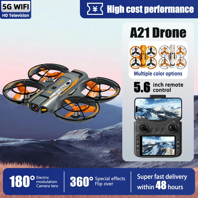 For Xiaomi A21 Pro Drone 8K 5G GPS Professional 4K HD Camera with Screen Brushless Motor Obstacle Avoidance Quadcopter Toy Dron