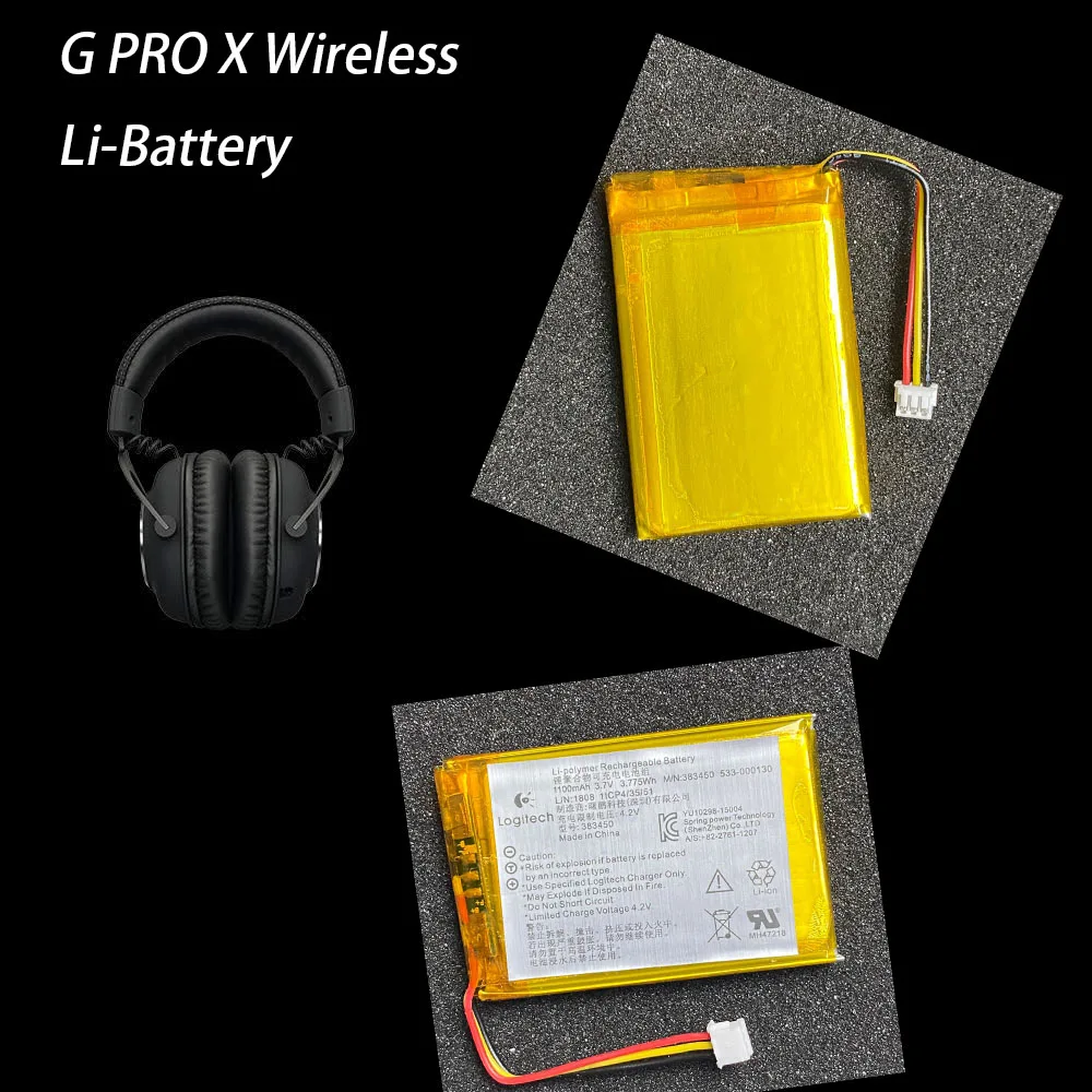Logitech G PRO X1 X2 Wireless Gaming Headset Alternative Battery Cell Headphone Rechargeable Battery