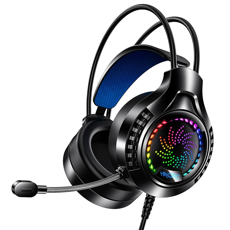 RGB Gaming Headset with Microphone 7.1 Surround HD Sound Stereo Dual 3.5mm USB Wired Headphone For PS5 PC Laptop Phone