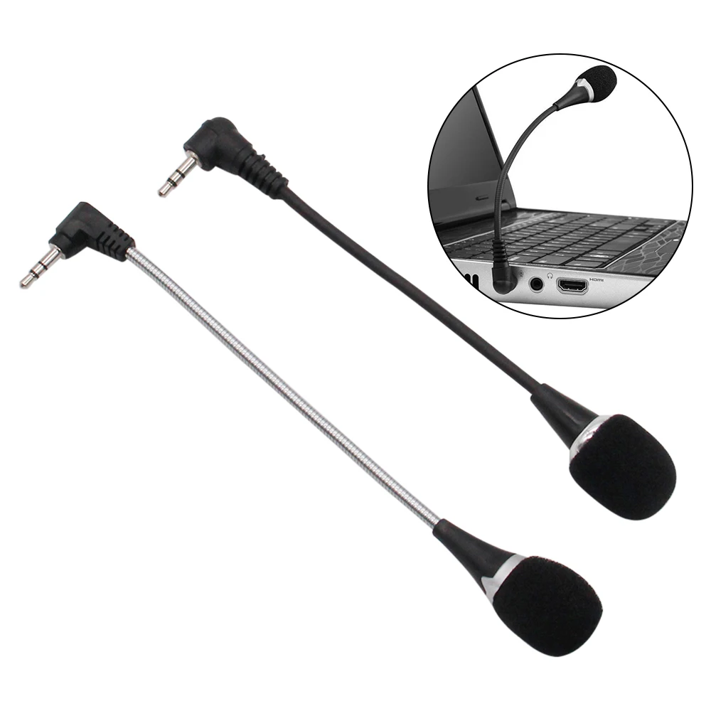 New 3.5mm Jack Flexible Microphone Speaker Mic For PC Computer Laptop Notebook Condenser Microphone for Skype Chat